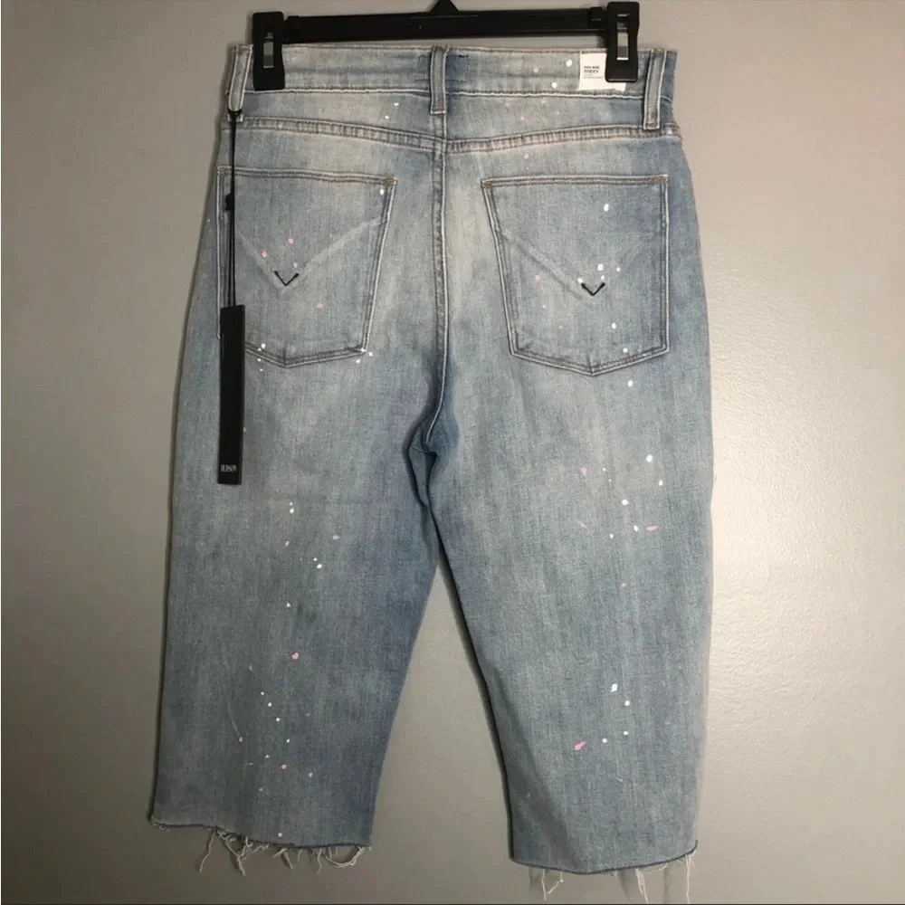 Hudson Zoeey High Rise Cut Off Boyfriend Jeans